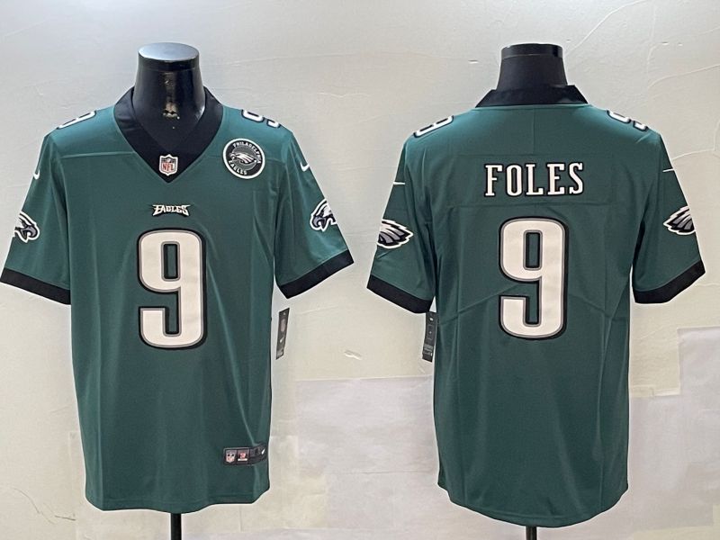 Men Philadelphia Eagles #9 Foles Green Second generation 2024 Nike Limited NFL Jersey style 2->philadelphia eagles->NFL Jersey